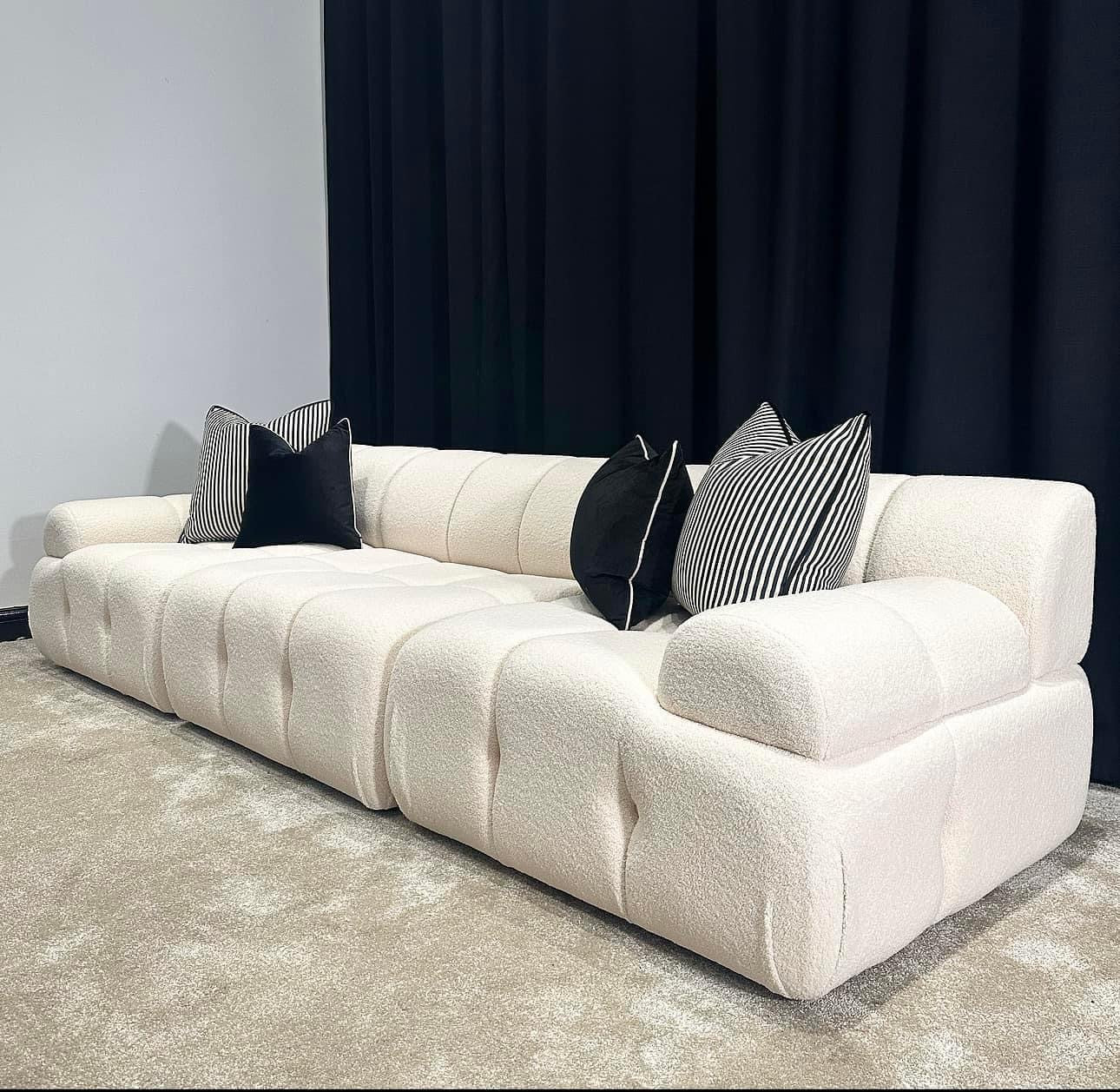 Black velvet & white piping