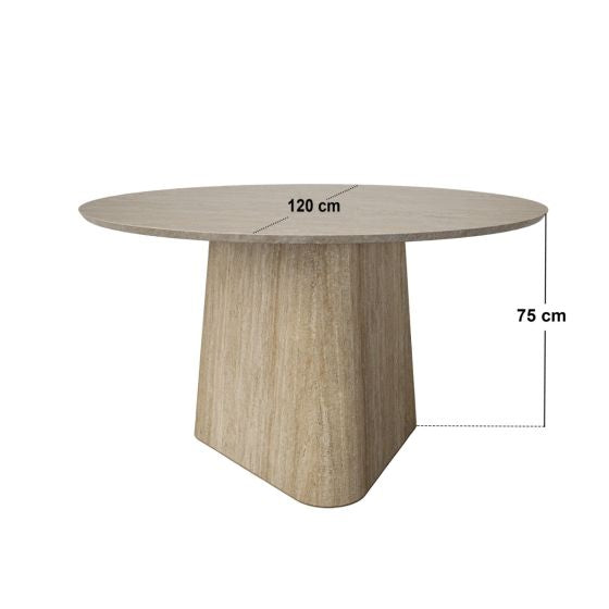 SOLACE+CO ELIN SINTERED STONE ROUND DINING TABLE