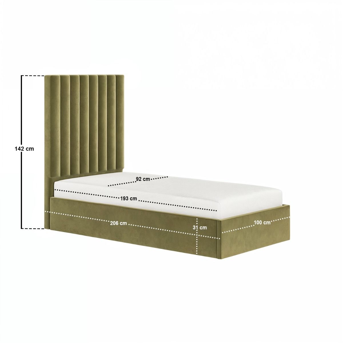 FLAIR EVERLEY SINGLE OTTOMAN BED