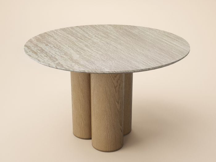 SOLACE+CO DEKO SINTERED STONE DINING TABLE-OAK