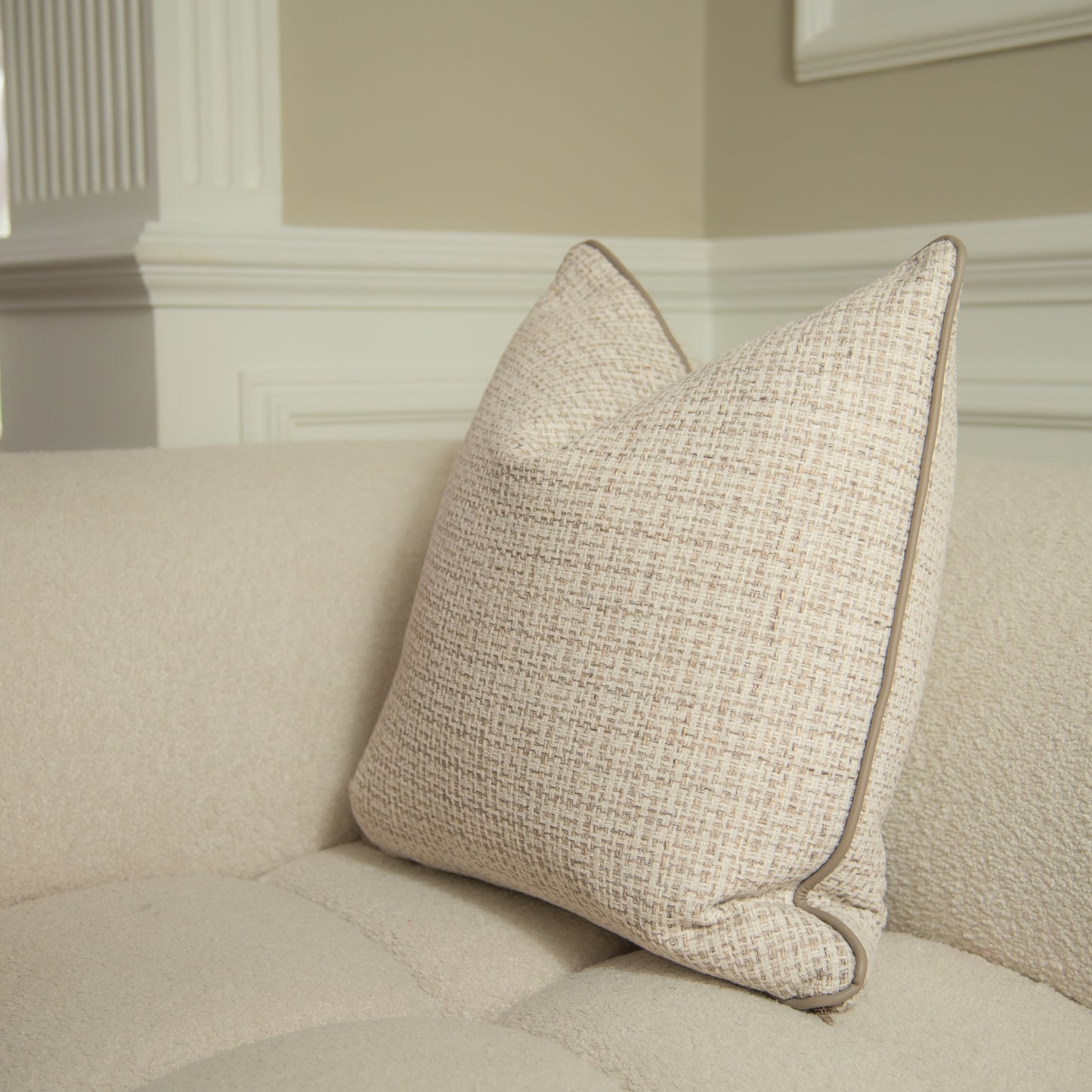 Cosy With Faux Leather Piping