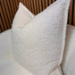 Cream boucle cushion