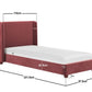 FLAIR ALMA SINGLE UPHOLSTERED BED WITH WINGED HEADBOARD
