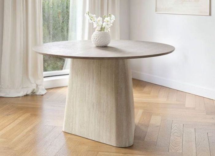 SOLACE+CO ELIN SINTERED STONE ROUND DINING TABLE