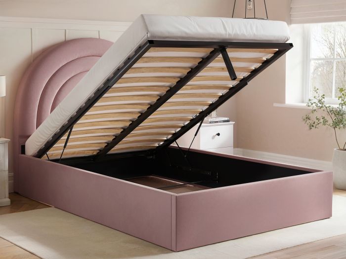 FLAIR AVA SMALL DOUBLE FABRIC OTTOMAN BED