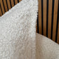 Cream boucle cushion