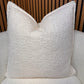 Cream boucle cushion