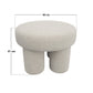 SOLACE+CO FERRO SET OF 2 UPHOLSTERED POUFFE STOOLS BEIGE SHERPA FLEECE