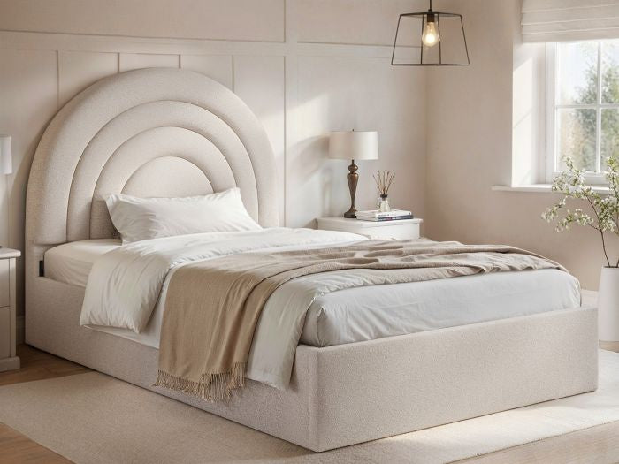FLAIR AVA SMALL DOUBLE FABRIC OTTOMAN BED