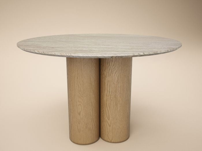 SOLACE+CO DEKO SINTERED STONE DINING TABLE-OAK