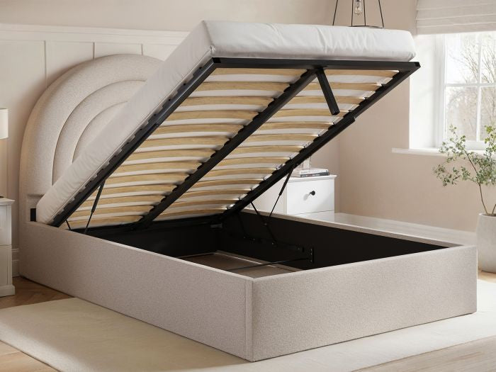 FLAIR AVA SMALL DOUBLE FABRIC OTTOMAN BED