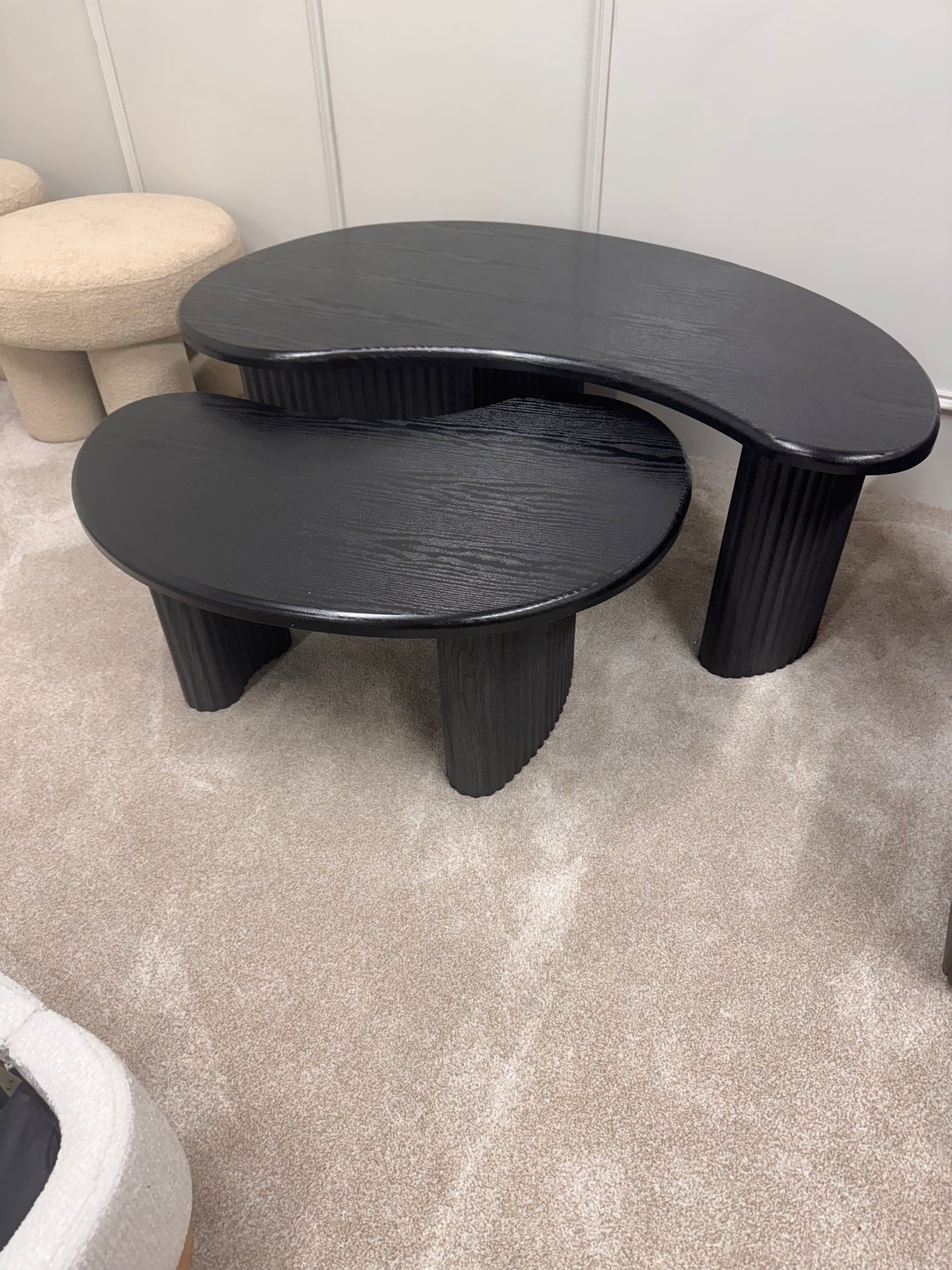 SOLACE+CO CLIO COFFEE TABLE SET BLACK