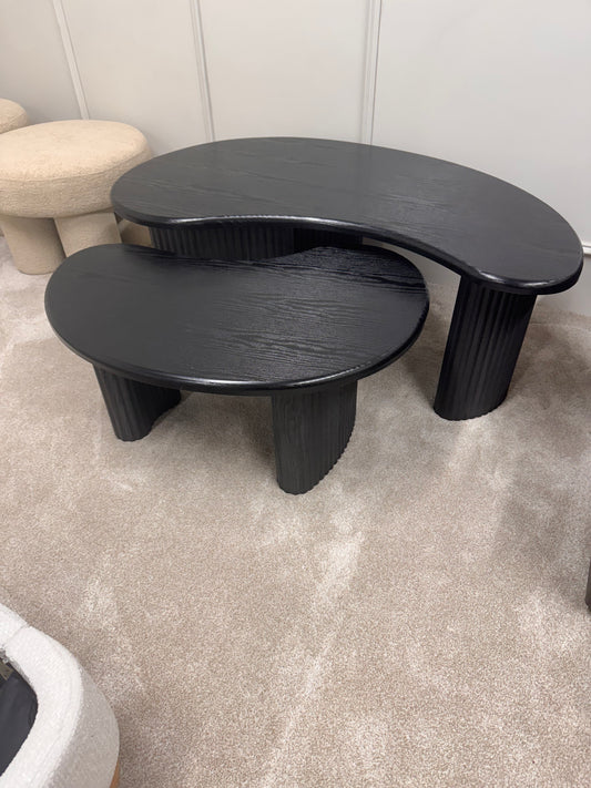 SOLACE+CO CLIO COFFEE TABLE SET BLACK