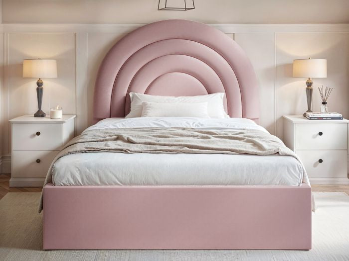 FLAIR AVA SMALL DOUBLE FABRIC OTTOMAN BED