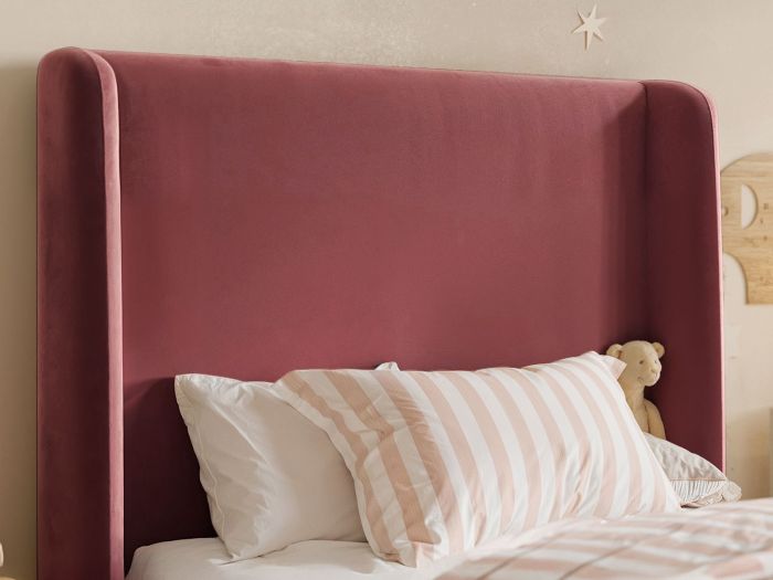 FLAIR ALMA SINGLE UPHOLSTERED BED WITH WINGED HEADBOARD