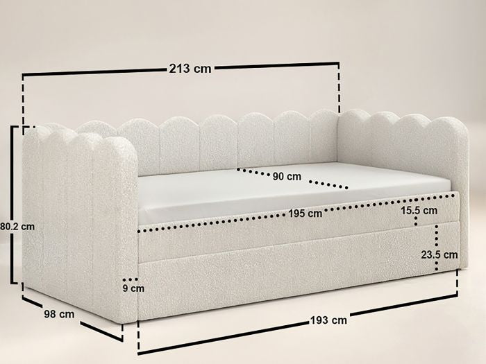 FLAIR ESME CLOUD DAY BED WITH TRUNDLE