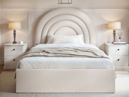 FLAIR AVA SMALL DOUBLE FABRIC OTTOMAN BED