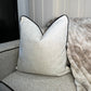 Black Piped Alaska Pearl Cushion