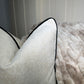 Black Piped Alaska Pearl Cushion